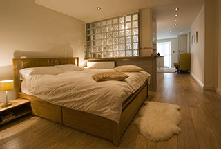 Bedroom in St Ives apartment