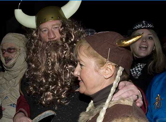 St Ives Cornwall New Years Eve party pictures.