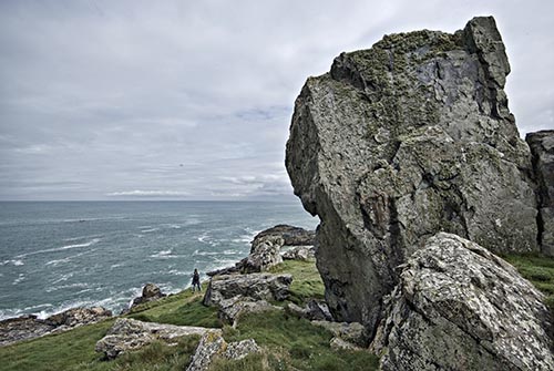 Granite rocks with mysterious shapes line the way